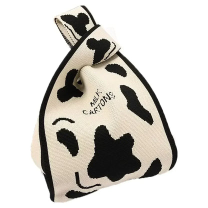 Cat Knit Handbag High Capacity Knot Wrist Bag For Women - Smarsty