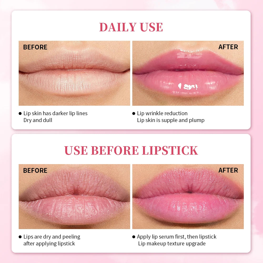 Pink Lip Serum Lotion for Moisturized and Smooth Lips - Smarsty