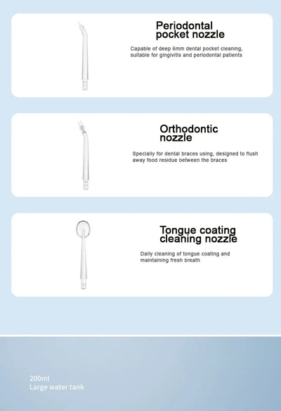 Oral Irrigator Dental Water Jet Flosser Appliance Pick Floss Dentistry Mouth Washing Machine Teeth Whitening Cleaning Tools - Smarsty