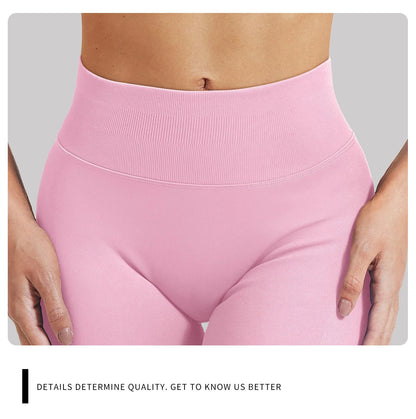 4.5''Shorts Seamless Low Ribbed Waistband Gym Shorts Scrunch Bum Yoga Shorts Booty High Stretch Running Bike Shorts - Smarsty
