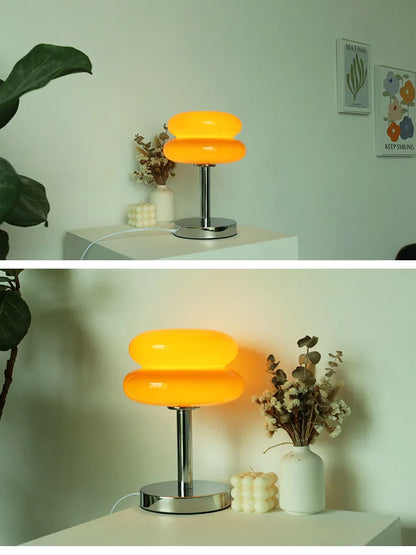Macaron Glass Table Lamp with Dimming Feature for Bedroom Decor - Smarsty