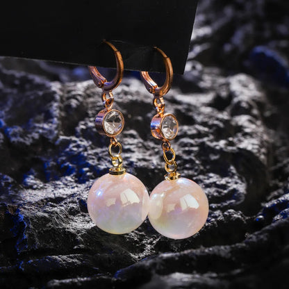 Pearl Long Earrings With Rhinestones For Wedding Fashion - Smarsty