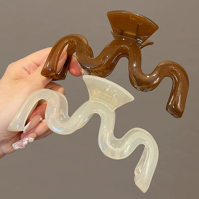 13cm Large Hair Clip For Thick Hair Strong Hold Transparent - Smarsty