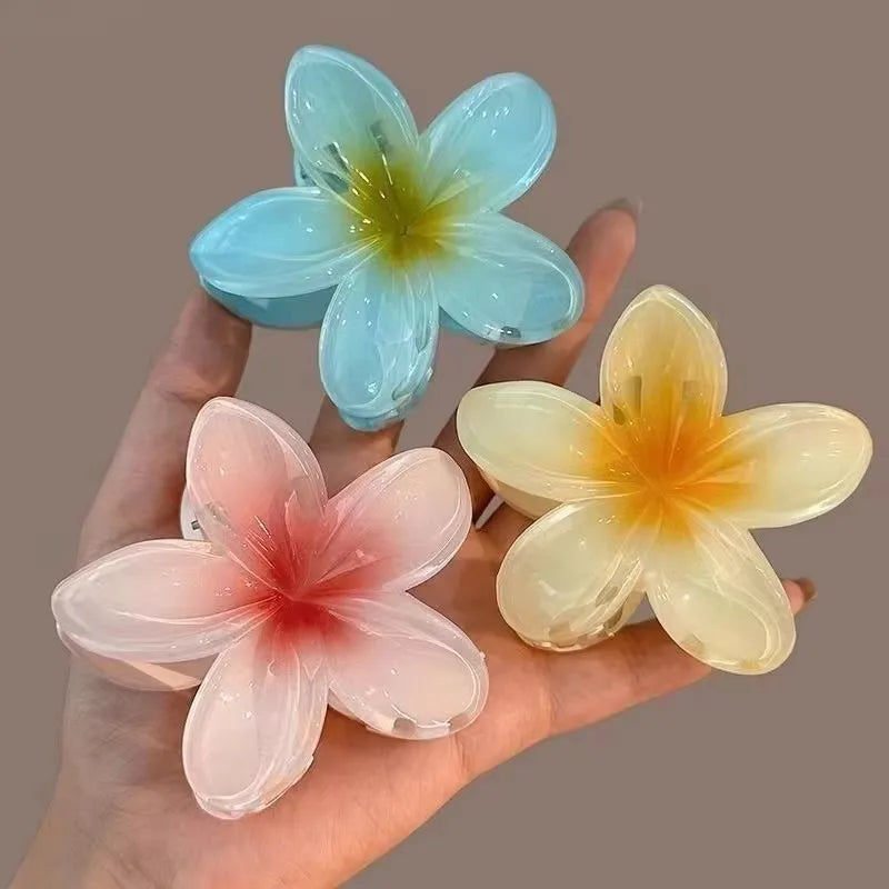 Boho Flower Hair Clips Large Acrylic Barrettes For Women - Smarsty
