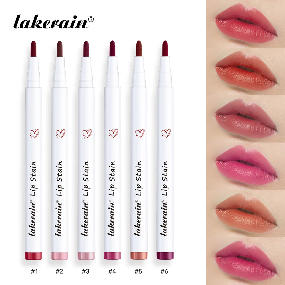 Lakerain Long-lasting Lip Gloss 6 Colors Matte Color Not Easy To Fade Non-stick Cup Silky Lip Gloss Wholesale ship for us