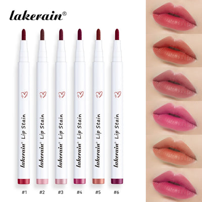 Lakerain Long-lasting Lip Gloss 6 Colors Matte Color Not Easy To Fade Non-stick Cup Silky Lip Gloss Wholesale ship for us
