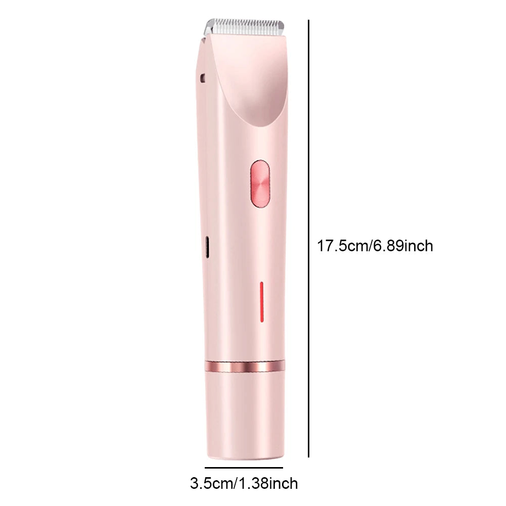 Women Hair Removal Razor Electric Epilator Portable Painless Pubic Legs Body Hair Trimmer for Ladies Bikini Underarms Legs Hair