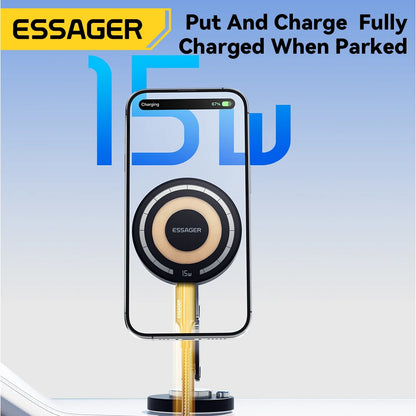 Magnetic MagSafe Wireless Car Charger Holder 15W Charging - Smarsty