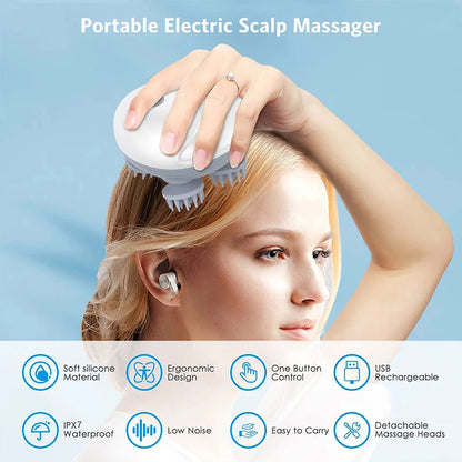 Electric Deep Scalp Massager for Relaxation and Cleansing - Smarsty