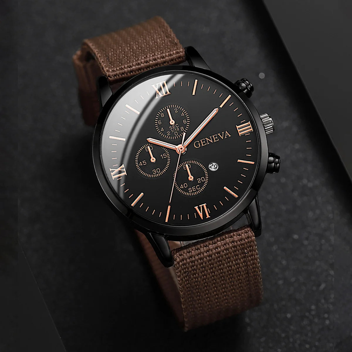 Men's Fashion Quartz Watches Set with Nylon Bands - Smarsty