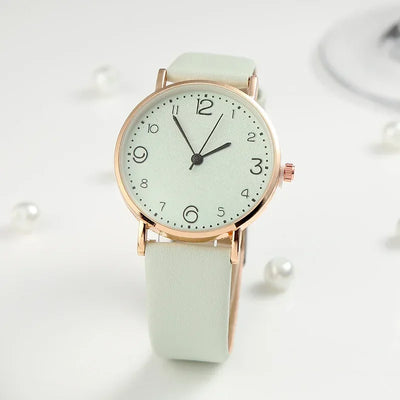 Women Casual Leather Analog Watch with Arabic Numbers - Smarsty