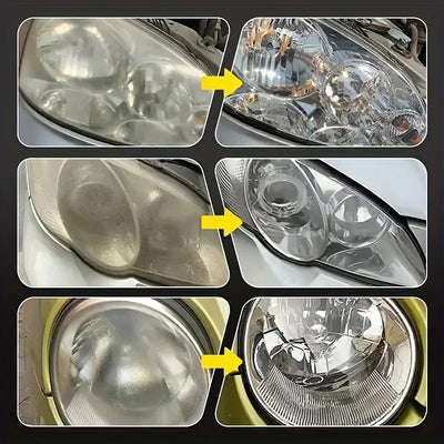 Car Headlight Restoration Polishing Kit - Scratch Remover & Oxidation Cleaner Repair Paste for Headlamp Assembly - Smarsty