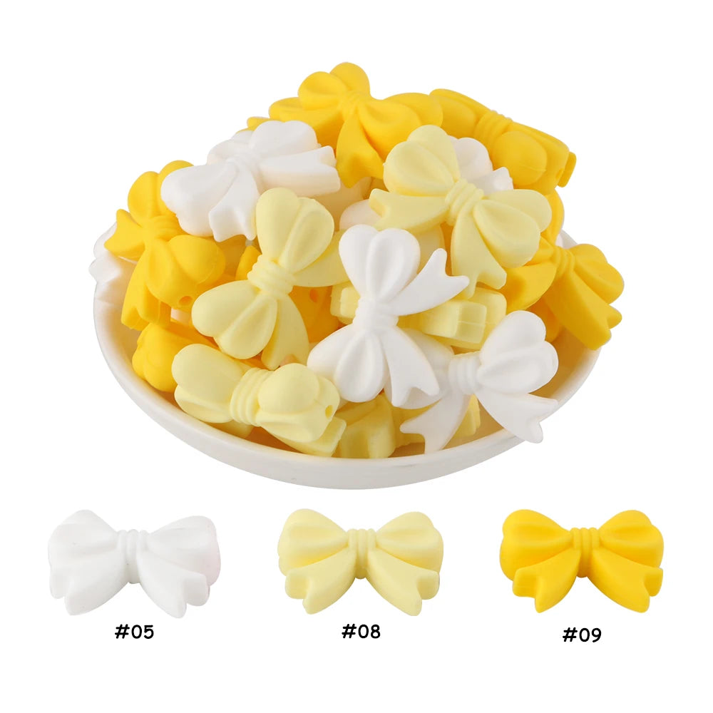 10pcs Silicone Bowknot Beads for DIY Jewelry Making - Smarsty