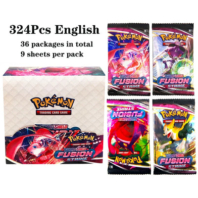 324pcs Pokemon TCG: Sword & Shield-Fusion Strike Booster Display Box (36 Packs) Board Game Card DESTINED RIVALS Stellar Crown - Smarsty