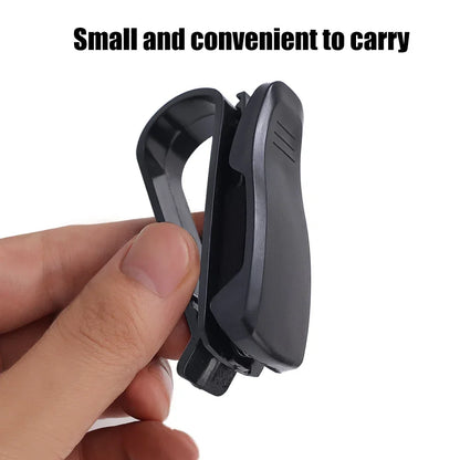 Car Visor Clip Glasses Holder Rotates 180 Degrees Card Slot - Smarsty