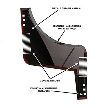Beard Shaping Template Comb for Symmetrical Styling - Smarsty