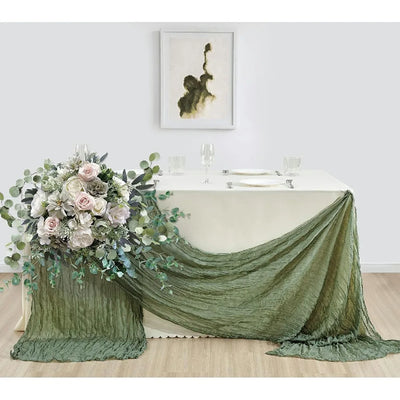 Boho Cheesecloth Table Runner Set for Weddings - Smarsty