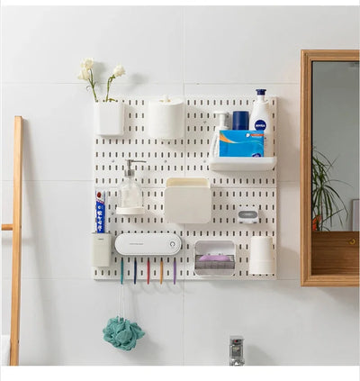 DIY Pegboard Accessories Kitchen Organization No Drill Hanging Shelf Storage Hooks Wall Organizer Crafts For Garage Room by Smarsty