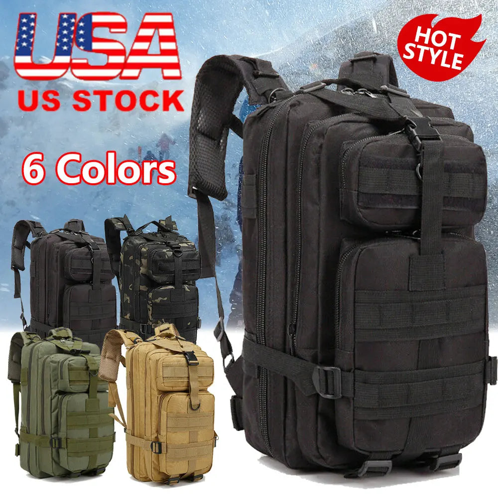 30L Tactical Backpack Assault Backpack Molle 3P Camping Hunting Backpacks Camo 3 Day Rucksack Men Hiking Outdoor Travel Backpack