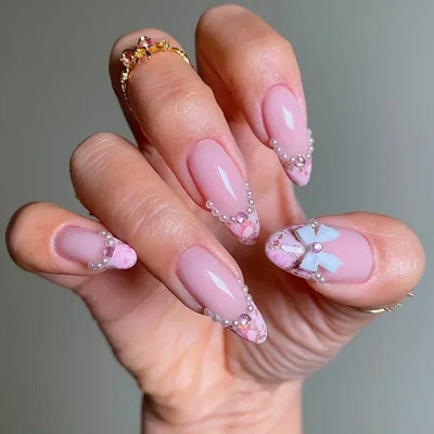 24Pcs Cute Strawberry French Press On Nails - Smarsty