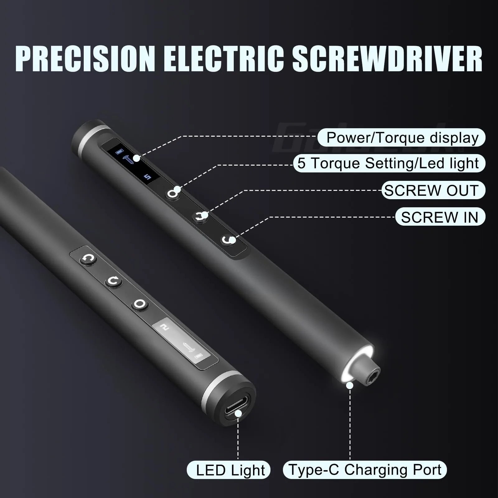 49 in 1 Electric Screwdriver Set 5 Torque Settings Precision Power Tool Magnetic Screw Driver Bits for iPhone Glasses Watch PC