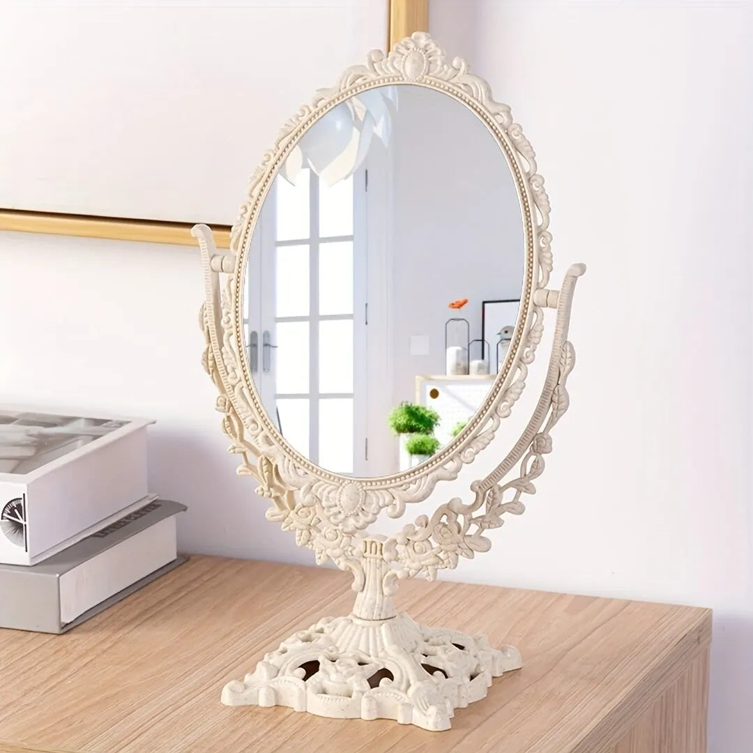 Vintage Double-Sided Makeup Mirror for Effortless Application - Smarsty