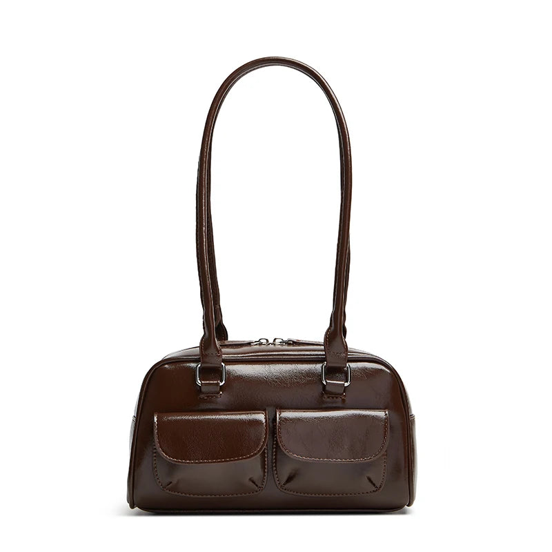 PU Leather Bowling Bag For Women With Multi Pocket Storage - Smarsty