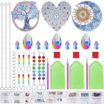 Acrylic Double-Sided Crystal Diamond Painting Wind Chimes - Smarsty