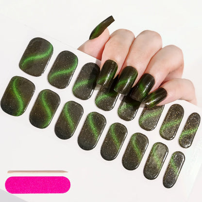 Long-Lasting Semi-Cured Gel Nail Stickers for Easy Application - Smarsty