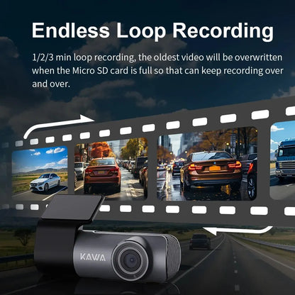 2K Car Dash Cam With Night Vision And Wireless WiFi - Smarsty