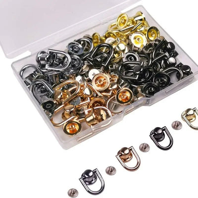 1/10pcs D-shaped Ring Bag Clip Buckles Retro Metal Double Buckle Handbag Chain Handles Connector Bag Strap Hardware Accessories - Smarsty