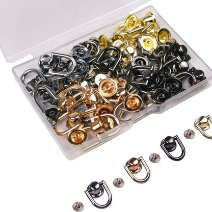 1/10pcs D-shaped Ring Bag Clip Buckles Retro Metal Double Buckle Handbag Chain Handles Connector Bag Strap Hardware Accessories