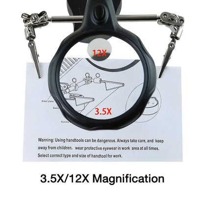 Welding Clip Magnifier with LED Light and Stainless Steel Durability - Smarsty