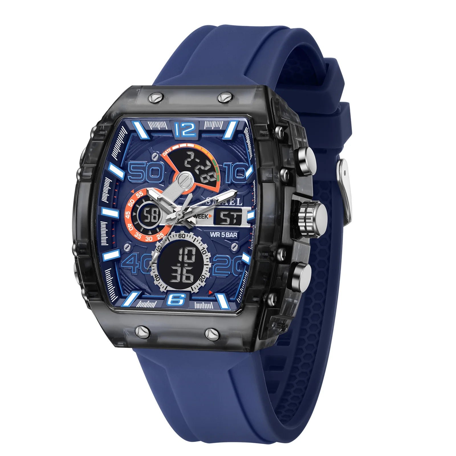 SMAEL 8109 Waterproof Luminous Dual Display Watch - Smarsty