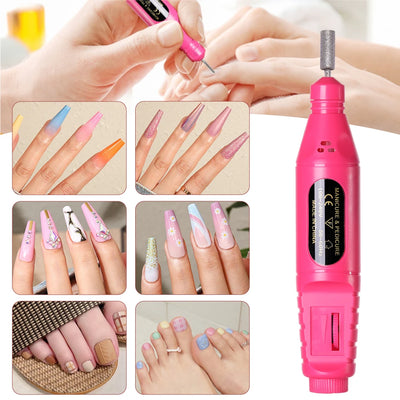Portable Electric Nail Drill Kit for Manicure and Polishing - Smarsty