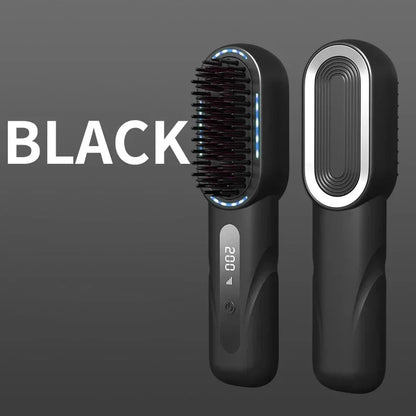Wireless Hair Straightener Comb with Negative Ions - Smarsty