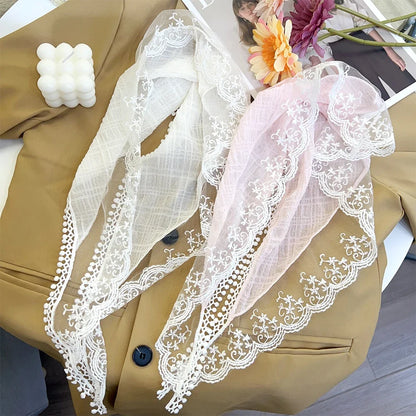 Sweet Flower Hair Scarf Headband Lightweight Summer - Smarsty