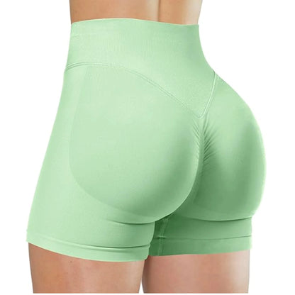 Summer High Waisted Yoga Shorts Fashionable and Sexy Running Fitness Pants Solid Color Yoga Leggings Customizable labels - Smarsty