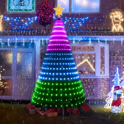 Smart Christmas Tree Lights with Remote & App Control 400 RGB LED Beads Music Sync Timer for Festive Holiday Christmas Decor