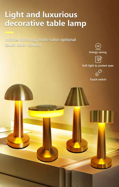Rechargeable LED Table Lamp with Touch Control - Smarsty