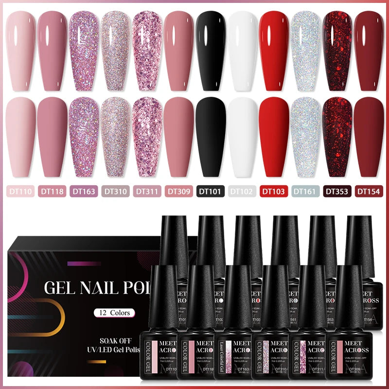 12Pcs Macaron Gel Nail Polish Set For Long Lasting Manicure - Smarsty