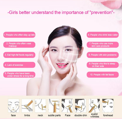 24K Gold Electric Face Roller for Youthful Skin - Smarsty