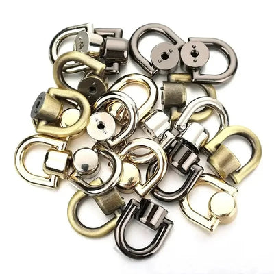 1/10pcs D-shaped Ring Bag Clip Buckles Retro Metal Double Buckle Handbag Chain Handles Connector Bag Strap Hardware Accessories - Smarsty
