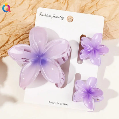 Hawaiian Flower Hair Claw Clips For Thin Hair Lightweight - Smarsty