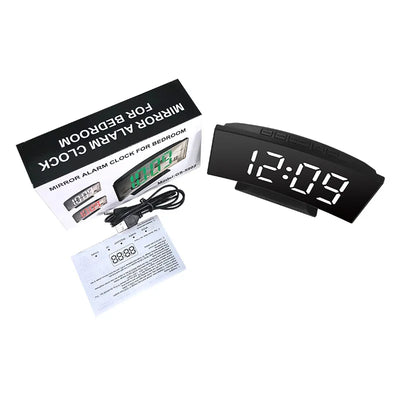 Noiseless Digital Alarm Clock with Large LED Display - Smarsty