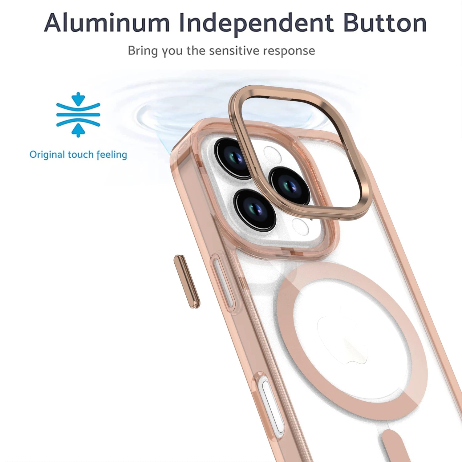 High hardness Magnetic Magsafe Metal Lens Buttons Clear Case For iPhone 16 Pro Max 15 Pro Max 14 Pro 13 12 11 X XS Protect Cover