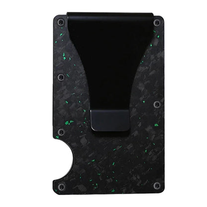 Carbon Fiber Metal Minimalist Slim Credit Card Holder Wallet Carteira for Men Cartera Tarjetero Hombre RFID Bank Cardholder Case