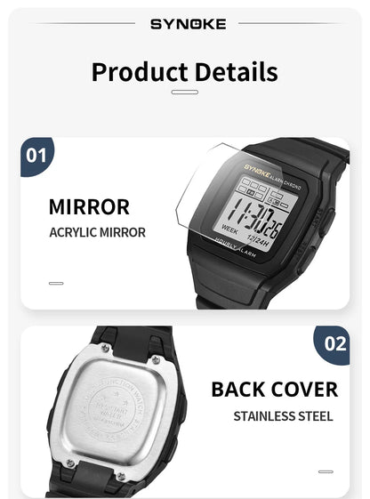 SYNOKE Waterproof Digital Sports Watch for Boys - Smarsty