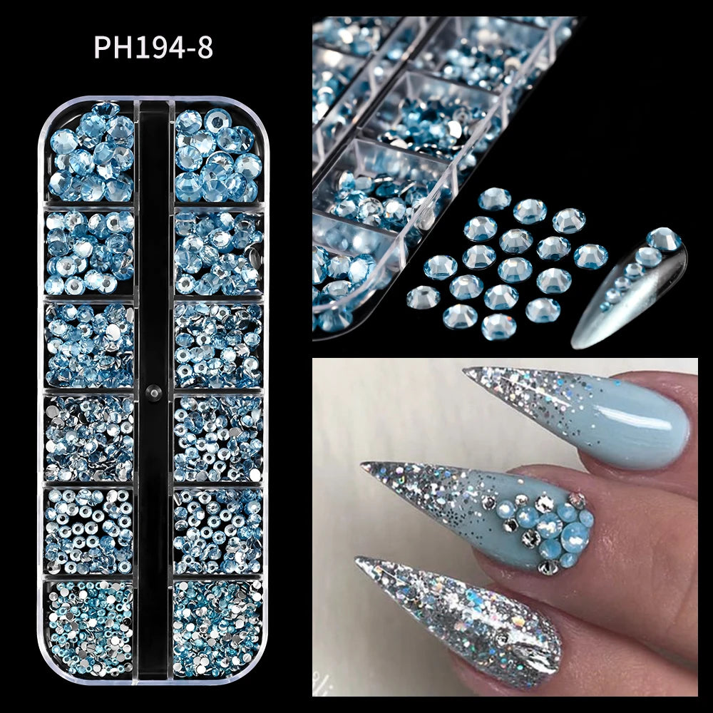 Mixed Nail Rhinestones with Shiny Clear Colors for Stunning Nail Art - Smarsty