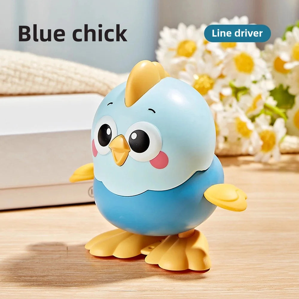 New Kidsren's Chick Can Move Cartoon Jumping Little Yellow Chicken Baby Wind-Up Small Toy Kidsren's Jumping Chicken Wind-Up Toy Fun Artificial Wind-Up Small Animal Can Move and Run Learn to Crawl 1 to 2 Years Old Baby